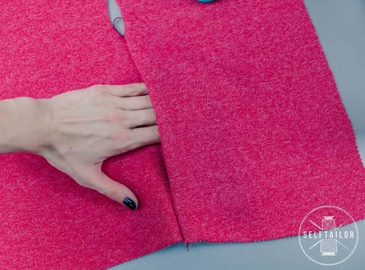 آموزش نحوه دوخت جیب لای درز پهلو